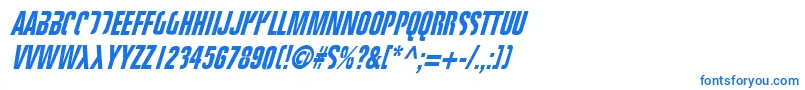 フォントFight – 白い背景に青い文字