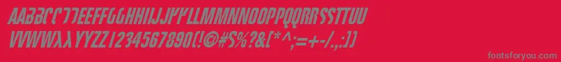 フォントFight – 赤い背景に灰色の文字