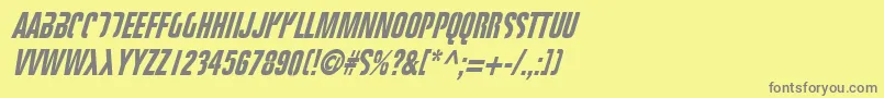 フォントFight – 黄色の背景に灰色の文字