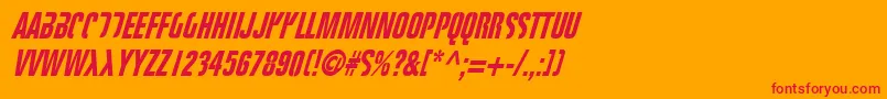 フォントFight – オレンジの背景に赤い文字