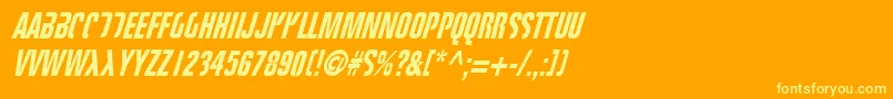 フォントFight – オレンジの背景に黄色の文字