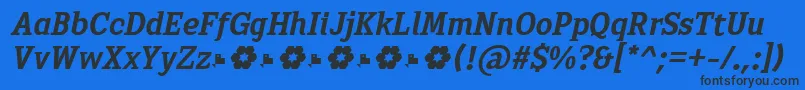fuente Sextan Bold Italic FFP – Fuentes Negras Sobre Fondo Azul