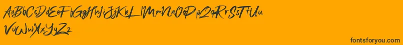 Sexy Beachy Font – Black Fonts on Orange Background