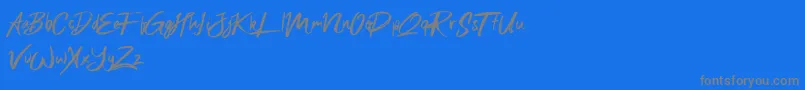 Weitere Informationen zur Sexy Beachy-Schriftart Sexy Beachy-Schriftart – Graue Schriften auf blauem Hintergrund