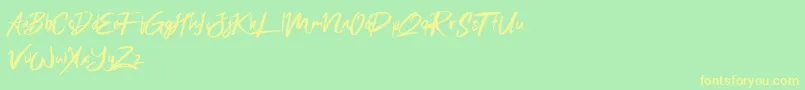 More about Sexy Beachy Font Sexy Beachy Font – Yellow Fonts on Green Background