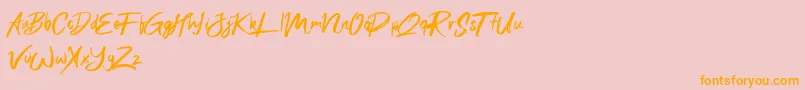 Sexy Beachy Font – Orange Fonts on Pink Background