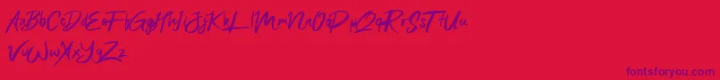 Sexy Beachy Font – Purple Fonts on Red Background