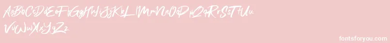 Sexy Beachy Font – White Fonts on Pink Background