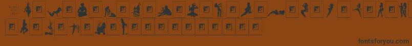 Подробнее о шрифте Sexy Silouette Stencils Шрифт Sexy Silouette Stencils – чёрные шрифты на коричневом фоне