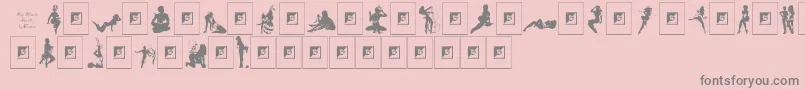 Sexy Silouette Stencils Font – Gray Fonts on Pink Background