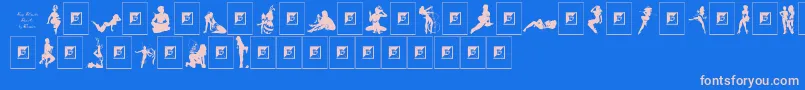 Подробнее о шрифте Sexy Silouette Stencils Шрифт Sexy Silouette Stencils – розовые шрифты на синем фоне