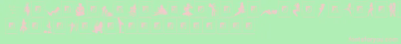 Sexy Silouette Stencils Font – Pink Fonts on Green Background