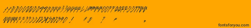 SEXY SLANT  urbanhookupz Font – Black Fonts on Orange Background