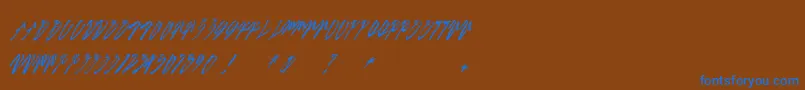 Шрифт SEXY SLANT  urbanhookupz – синие шрифты на коричневом фоне