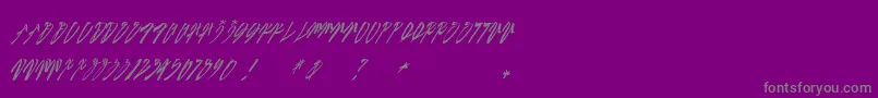 Fonte SEXY SLANT  urbanhookupz – fontes cinzas em um fundo violeta