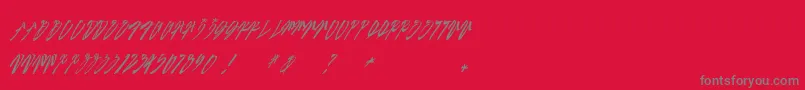 SEXY SLANT  urbanhookupz Font – Gray Fonts on Red Background