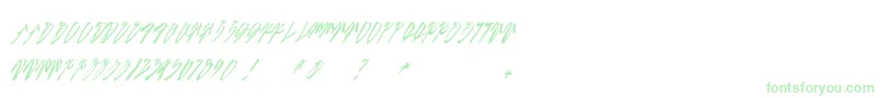 SEXY SLANT  urbanhookupz Font – Green Fonts on White Background