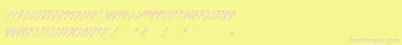 SEXY SLANT  urbanhookupz Font – Pink Fonts on Yellow Background