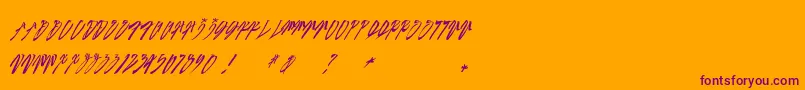 SEXY SLANT  urbanhookupz Font – Purple Fonts on Orange Background