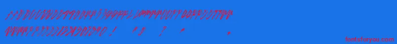 SEXY SLANT  urbanhookupz-Schriftart – Rote Schriften auf blauem Hintergrund