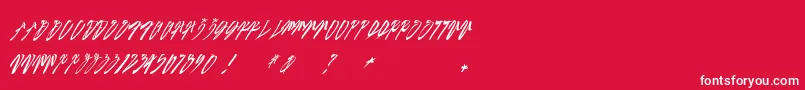 SEXY SLANT  urbanhookupz Font – White Fonts on Red Background