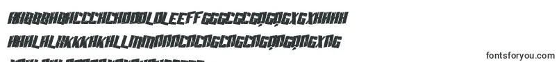 フォントSF Aftershock Debris Condensed Italic – ズールー文字