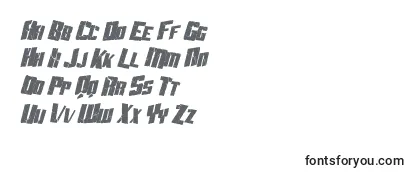 フォントSF Aftershock Debris Condensed Italic