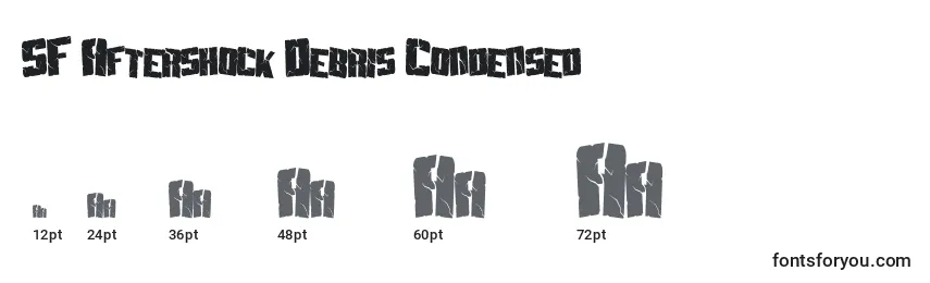 Größen der Schriftart SF Aftershock Debris Condensed