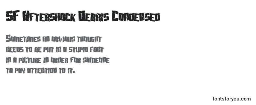 SF Aftershock Debris Condensed フォントのレビュー