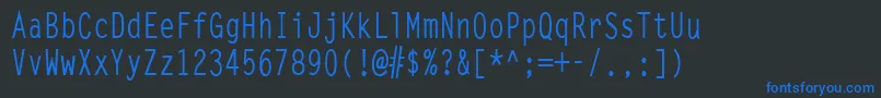 LettergothiccondBold Font – Blue Fonts on Black Background