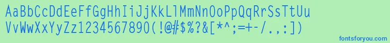 LettergothiccondBold Font – Blue Fonts on Green Background
