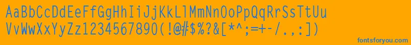 LettergothiccondBold Font – Blue Fonts on Orange Background