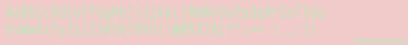 LettergothiccondBold Font – Green Fonts on Pink Background