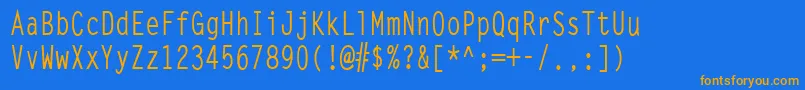 LettergothiccondBold Font – Orange Fonts on Blue Background
