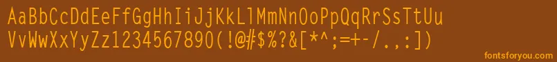 LettergothiccondBold Font – Orange Fonts on Brown Background