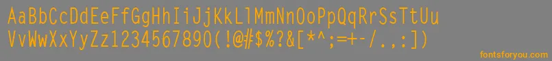 LettergothiccondBold Font – Orange Fonts on Gray Background