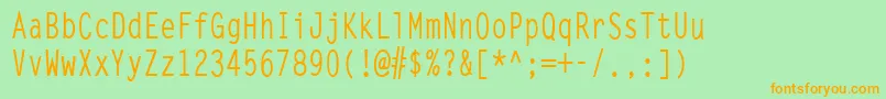 LettergothiccondBold Font – Orange Fonts on Green Background