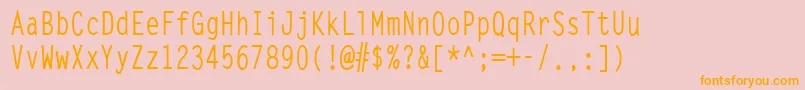 LettergothiccondBold Font – Orange Fonts on Pink Background