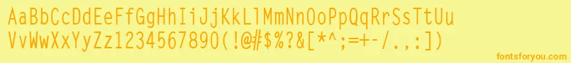 LettergothiccondBold Font – Orange Fonts on Yellow Background