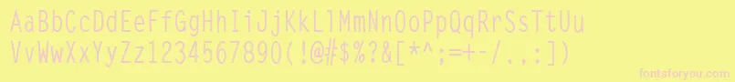 LettergothiccondBold Font – Pink Fonts on Yellow Background