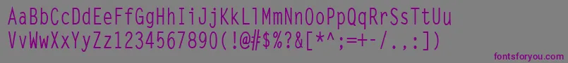 LettergothiccondBold Font – Purple Fonts on Gray Background