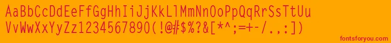LettergothiccondBold Font – Red Fonts on Orange Background