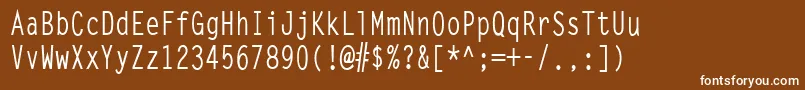LettergothiccondBold Font – White Fonts on Brown Background