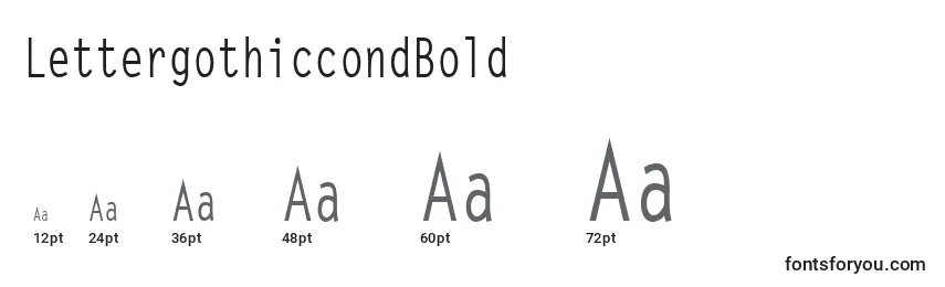 LettergothiccondBold Font Sizes