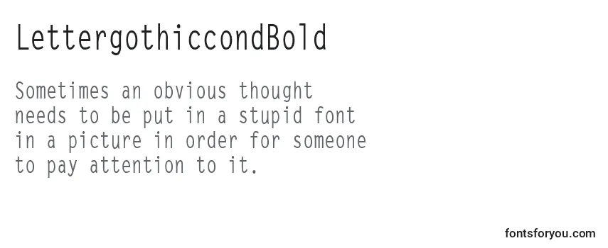 Шрифт LettergothiccondBold