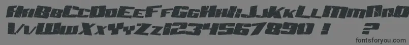 SF Aftershock Debris Italic Font – Black Fonts on Gray Background