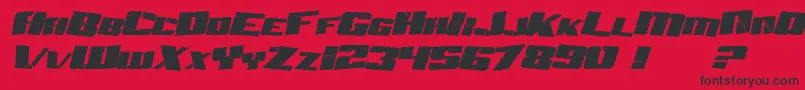 SF Aftershock Debris Italic Font – Black Fonts on Red Background