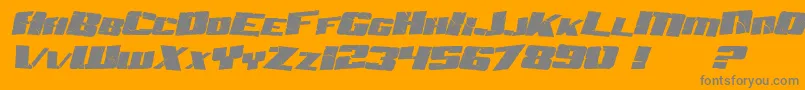 SF Aftershock Debris Italic Font – Gray Fonts on Orange Background