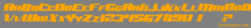 SF Aftershock Debris Italic Font – Orange Fonts on Gray Background