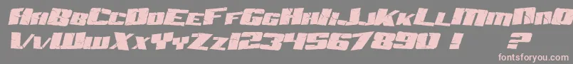 SF Aftershock Debris Italic Font – Pink Fonts on Gray Background